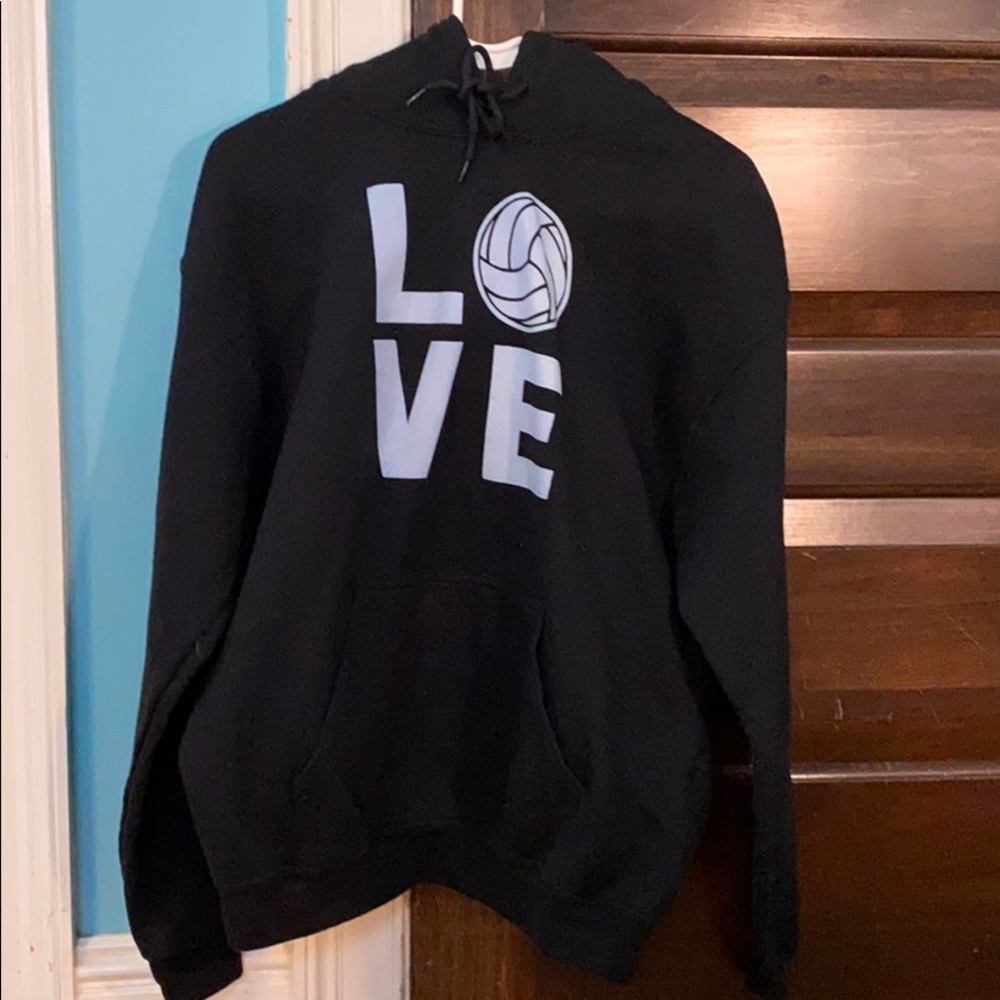 Black volleyball hoodie size medium